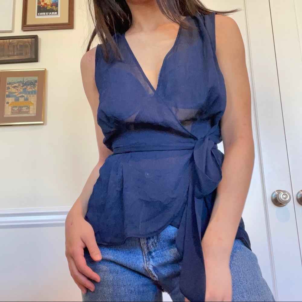Chiffon Wrap Blouse
